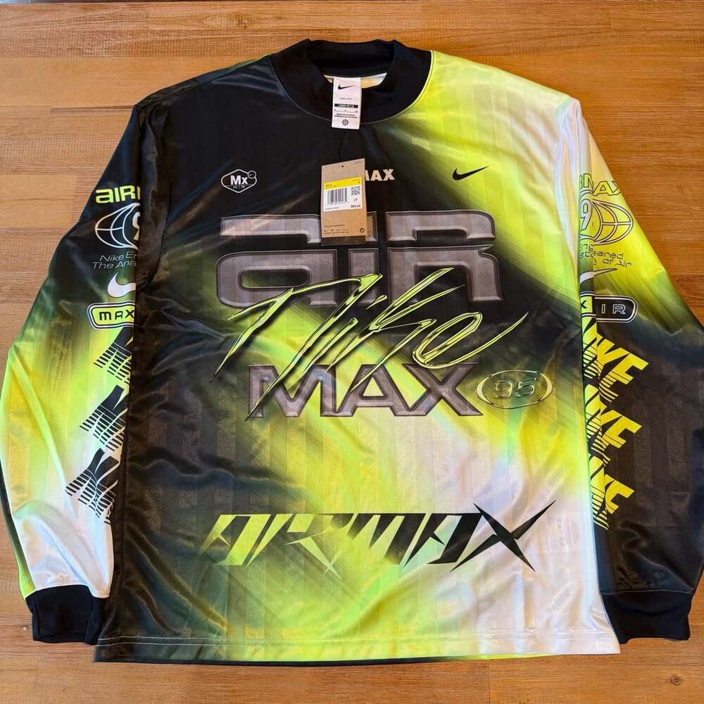 Nike Culture of Football Dri-FIT LS Soccer Jersey Air Max 95 Blk Volt Neon Grn S